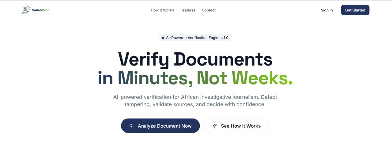 Sourcemap Africa dashboard
